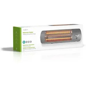 Aquecedor de quartzo 600/1200W para parede (WC) IPX4
