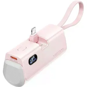 Powerbank Tipo Dongle 4800mAh 22.5W c/ ficha Lightning e cabo USB-C - Rosa