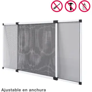 Rede mosquiteira extensível c/ armação para janelas 50 x 70-132cm - Alumínio