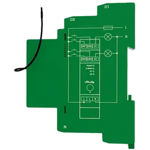 Módulo controlador Dimmer inteligente Z-Wave para carril DIN de 2 canales 2×200W con medición
