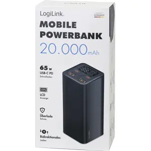 Powerbank 20.000mAh 65W QC/PD 3.0 (2x USB-A + 2x USB-C) con pantalla LCD