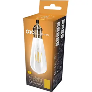 Lámpara LED tipo filamento E27 ST64 230V 8W 3000K (blanco cálido) 1055lm