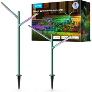 Candeeiro Inteligente p/ Iluminação de Jardim RGBICWW 36W 1100Lm c/ Estaca - IP66