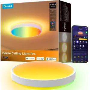 Plafon LED inteligente (Wi-Fi + Matter) RGBWW + RGBICWW 110-240VAC 28W 2700-6500K Ø39cm