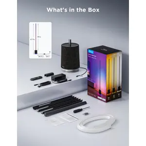 Barra LED RGBICWW vertical decorativa inteligente con columna Bluetooth y Matter - 170cm