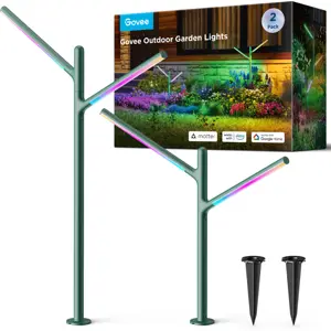 Candeeiro Inteligente p/ Iluminação de Jardim RGBICWW 36W 1100Lm c/ Estaca - IP66