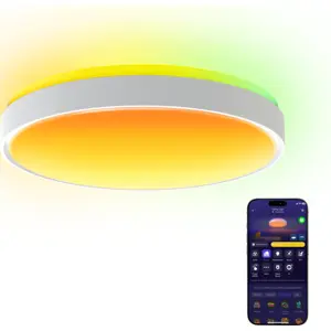 Plafon LED inteligente (Wi-Fi + Matter) RGBWW + RGBICWW 110-240VAC 28W 2700-6500K Ø39cm