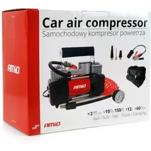 Compressor profissional de pistão duplo - 12V 10bar / 150psi