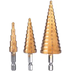 Kit de 3 brocas escalonadas HSS Ø4..32mm