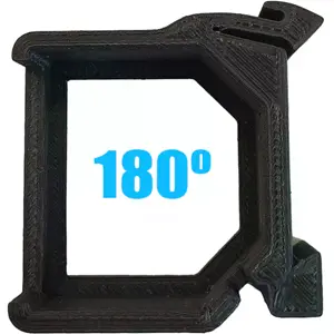 Suporte de calha DIN para Shelly Gen4 [Flame Retardant] - preto - 180º