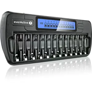 Carregador para 1-12 baterias AA e AAA com LCD