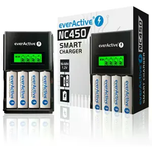 Carregador para 1-4 baterias AAA / AA Ni-MH c/ LCD