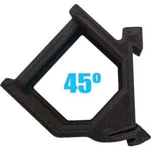 Suporte de calha DIN para Shelly Gen4 [Flame Retardant] - preto - 45º