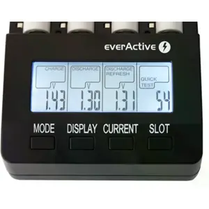 Carregador para 1-4 baterias de AA/AAA NiMH com LCD