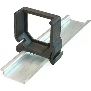 Suporte de calha DIN para Shelly Gen4 [Flame Retardant] - preto - 180º