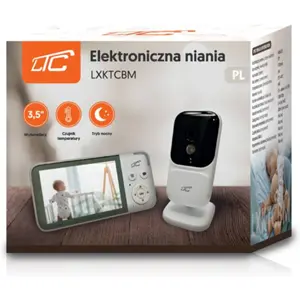 Monitor de bebé sem fio (Nanny Camera) c/ LCD 3.5'' + controlo de temperatura e choro