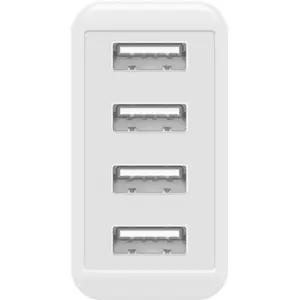 Carregador 4×USB-A (30W) - Branco