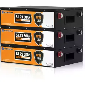 Bateria de Lithium (LiFePO4) BMS empilhável - 48V (51.2V) 50Ah / 2.56kWh