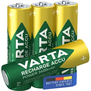 Baterias recarregáveis AA 2600mAh (mín.) [4 unid.]
