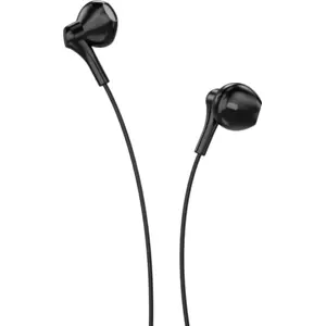 Auriculares earbuds com microfone Jack 3.5mm - preto