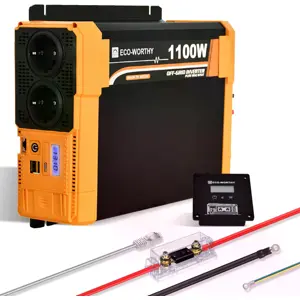 Inversor 12VDC ➝ 230V onda sinusoidal pura 1100W c/ USB + painel remoto