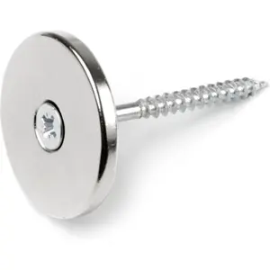 Íman Neodymium (NdFeB) redondo com furo p/ parafuso N35 - Ø34x4mm [Polo Norte]