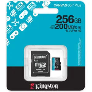 Cartão de memória MicroSDXC 256GB Classe 10 UHS-I V30 + adaptador SD Canvas Go! Plus