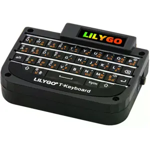 Mini Teclado Wireless IoT c/ ESP32-C3, Ecrã TFT 0.99'' e Bateria LiPo - Preto