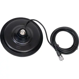 Base magnética c/ rosca PL Ø170mm + Cabo RG58 (c/ PL259) 4m