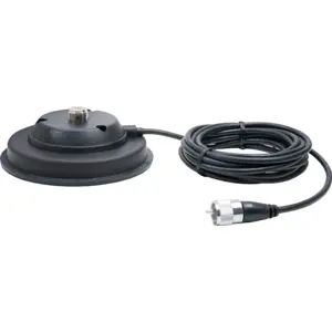 Antena CB [~12 km] c/ base magnética - 100cm (4m RG58 - PL259)