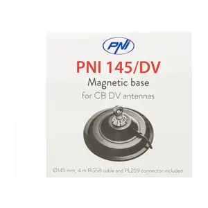 Base magnética DV (borboleta) Ø150mm + Cabo RG58 (c/ PL259) 4m