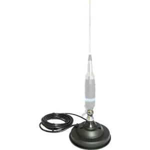 Base magnética DV (mariposa) Ø125mm + Cable RG58 (c/ PL259) 4m