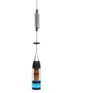 Antena CB [~9 km] c/ base magnética - 70cm (4m RG58 - PL259)