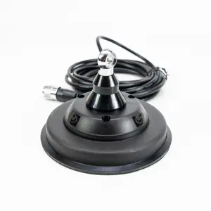 Base magnética DV (mariposa) Ø125mm + Cable RG58 (c/ PL259) 4m