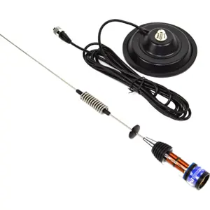 Antena CB [~9 km] c/ base magnética - 70cm (4m RG58 - PL259)