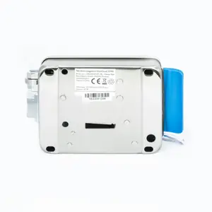 Cerradura electromagnética 12V (izquierda/derecha) c/ botón y doble eje, Fail Secure NO - acero inoxidable