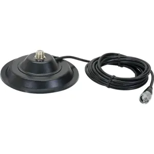 Antena CB [~9 km] c/ base magnética - 70cm (4m RG58 - PL259)