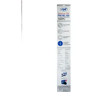 Antena CB [~12 km] c/ base magnética - 100cm (4m RG58 - PL259)