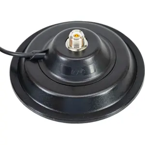 Base magnética c/ rosca PL Ø145mm + Cabo RG58 (c/ PL259) 4m