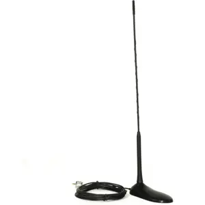 Antena CB [~10 km] c/ base magnética - 450mm (4m RG174 - PL259)