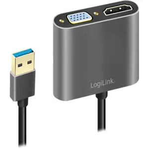 Adaptador/conversor USB-A 3.0 ➝ HDMI-A + VGA 1080p - 0.15m