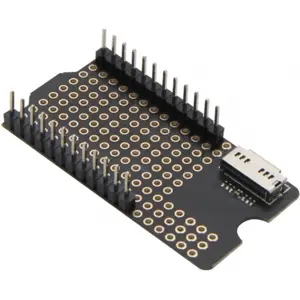 Placa de expansión p/ T-Display-S3 con ranura para tarjeta microSD y pines macho