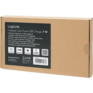 Painel solar monocristalino dobrável 7W c/ USB-A - IP65 - 246x195mm