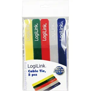 Conjunto de 5 abraçadeiras velcro p/ cables 20x180mm