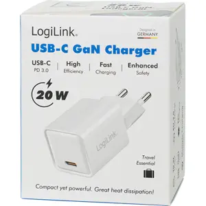 Cargador 20W GaN USB-C (PD+QC 3.0)