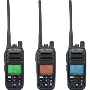 Rádio portátil marítimo VHF 2/5W 88CH Dual Watch - recarregável 1800mAh - IP67