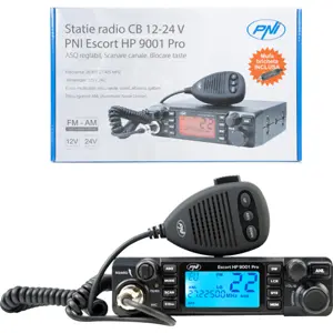 Estação de rádio CB Dual Watch c/ ecrã multicor 4W AM-FM 40CH 12-24Vdc