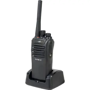 Walkie-talkie 16 canais 12Km PMR446 c/ rádio FM + base de carregamento - IP68