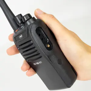 Walkie-talkie 16 canais 12Km PMR446 c/ rádio FM + base de carregamento - IP68