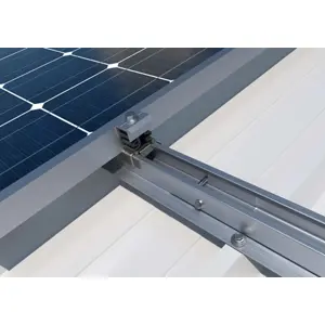 Perfil em alumínio com abas p/ sistema solar coplanar em chapa - 80x35mm - 1.25m